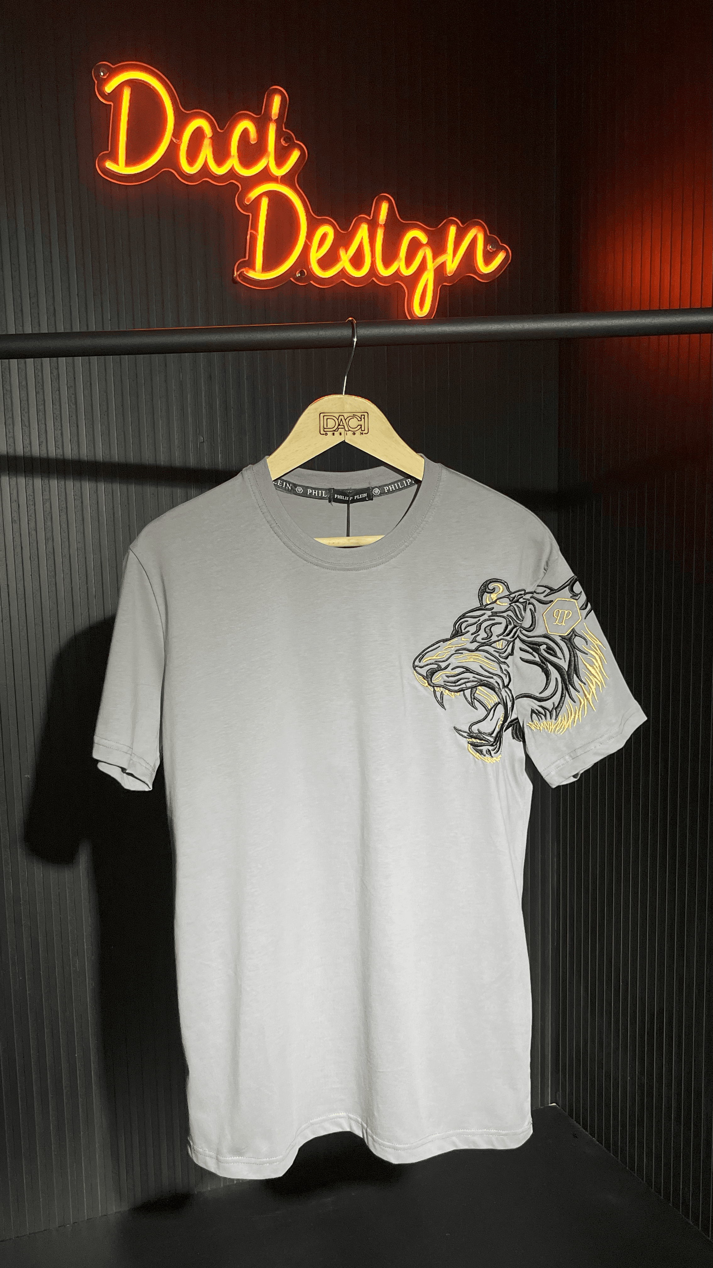 KAPLAN KOL DETAYLI GRİ PREMİUM T-SHİRT